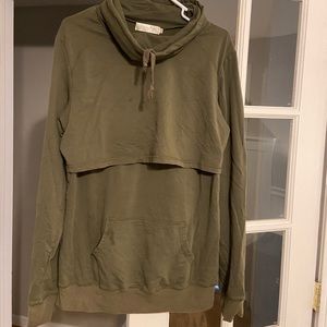 Latched Mama Nursing Cowl Neck Sweatshirt